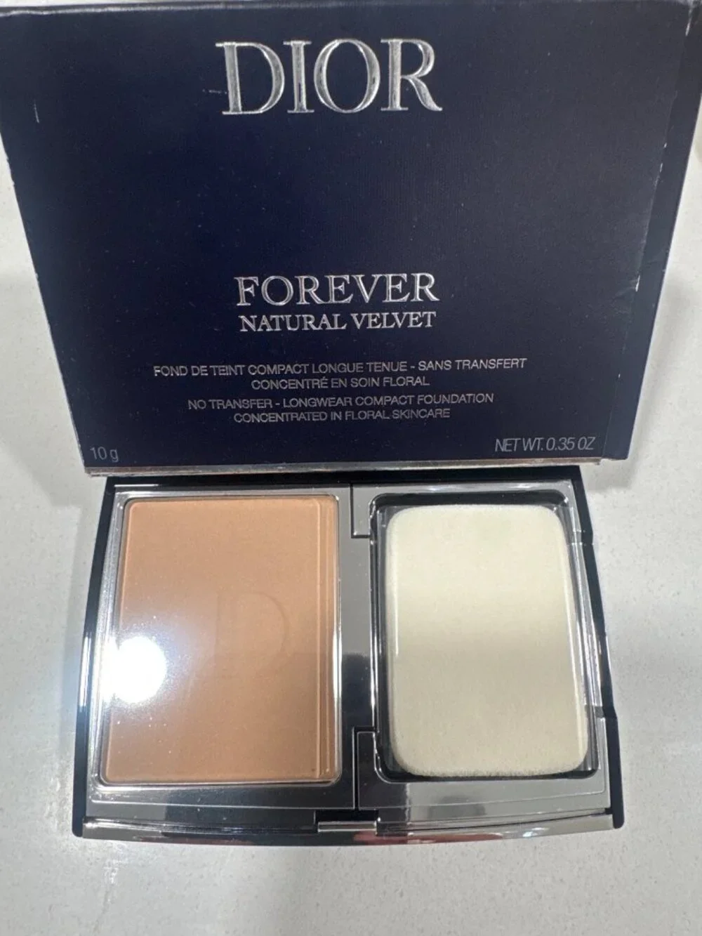 Dior Forever Natural Velvet Compact Foundation 4N Neutral 10g Longwear No Transf